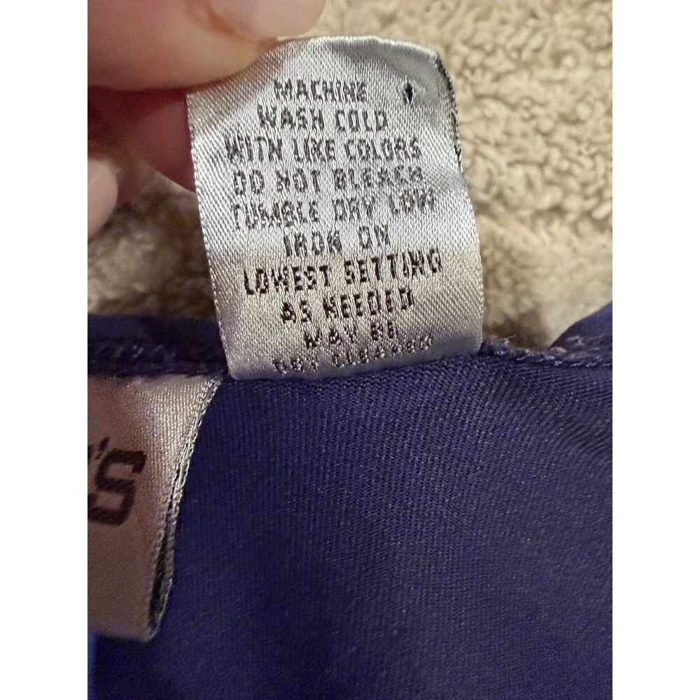Chico's Women's Navy Blue Microfiber Sleeveless Tank Top - 2/US L - Picture 6 of 7